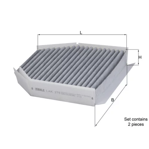 Filter vnútorného priestoru KNECHT LAK 278/S (KNECHT - Mahle) - obr. 2