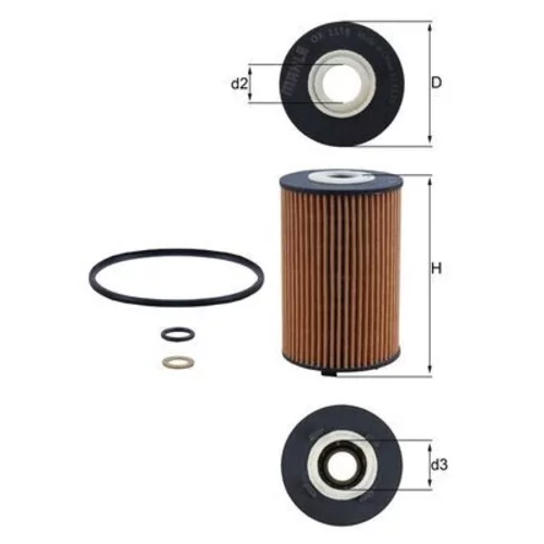 Olejový filter KNECHT OX 1158D (KNECHT - Mahle) - obr. 2