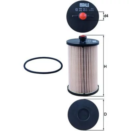 Palivový filter KNECHT KX 222D (KNECHT - Mahle) - obr. 2