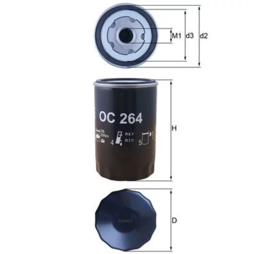 Olejový filter KNECHT OC 264 (KNECHT - Mahle) - obr. 2