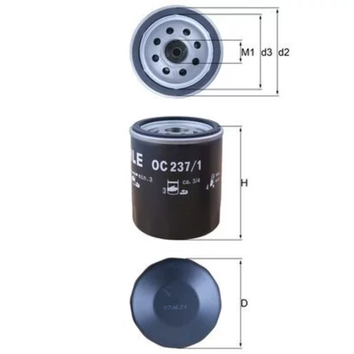 Olejový filter KNECHT OC 237/1 (KNECHT - Mahle) - obr. 2