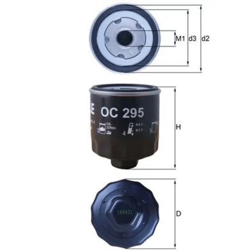 Olejový filter KNECHT OC 295 (KNECHT - Mahle) - obr. 2