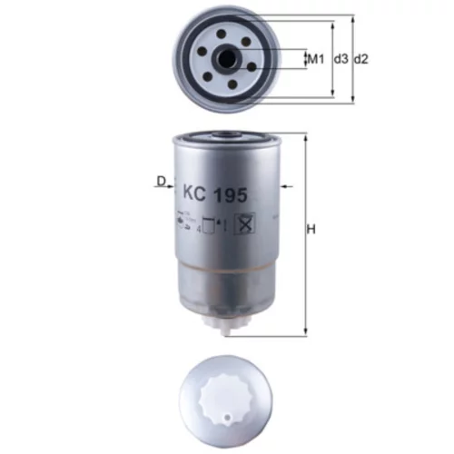 Palivový filter KNECHT KC 195 (KNECHT - Mahle) - obr. 2