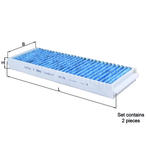 Filter vnútorného priestoru KNECHT LAO 239/S (KNECHT - Mahle) - obr. 2