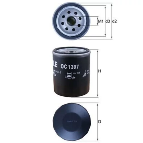 Olejový filter KNECHT OC 1397 (KNECHT - Mahle) - obr. 2