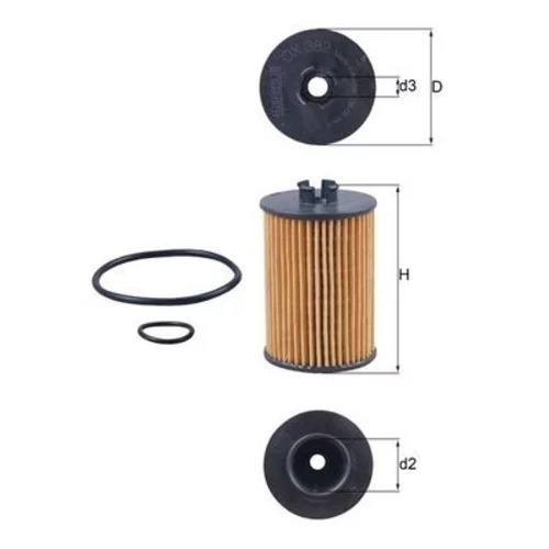 Olejový filter KNECHT OX 382D (KNECHT - Mahle) - obr. 2