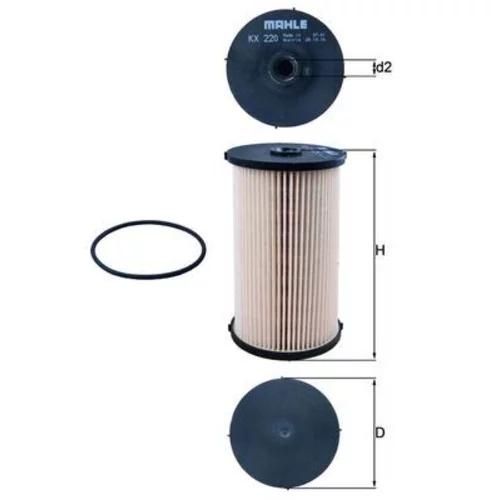 Palivový filter KNECHT KX 220D (KNECHT - Mahle) - obr. 1