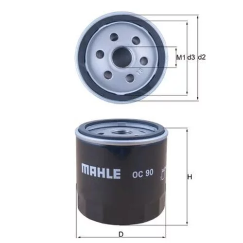 Olejový filter KNECHT OC 90 (KNECHT - Mahle) - obr. 2