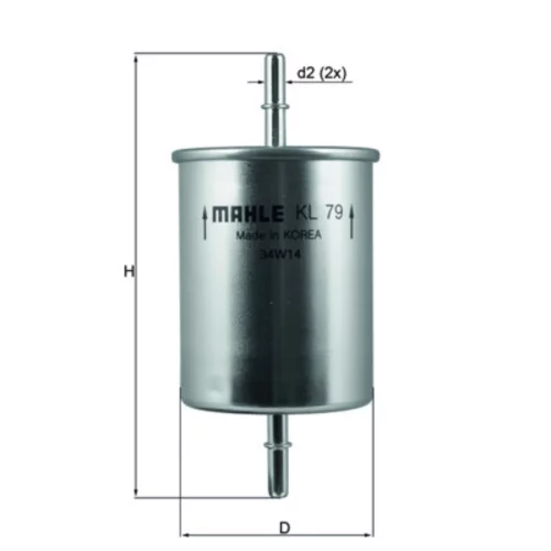 Palivový filter KNECHT KL 79 (KNECHT - Mahle) - obr. 2