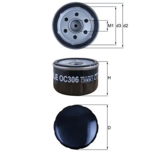 Olejový filter KNECHT OC 306 (KNECHT - Mahle) - obr. 2