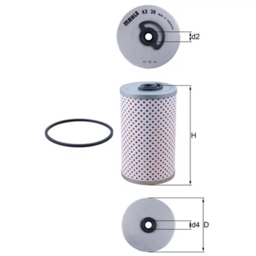 Palivový filter KNECHT KX 36D (KNECHT - Mahle) - obr. 2
