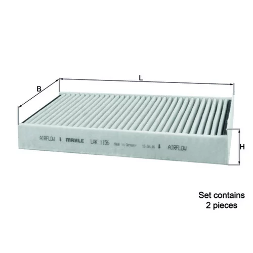 Filter vnútorného priestoru KNECHT LAK 1156/S (KNECHT - Mahle) - obr. 2