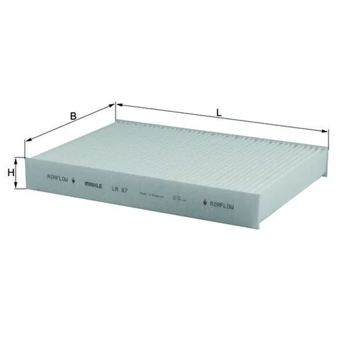 Filter vnútorného priestoru KNECHT LA 87 (KNECHT - Mahle) - obr. 2
