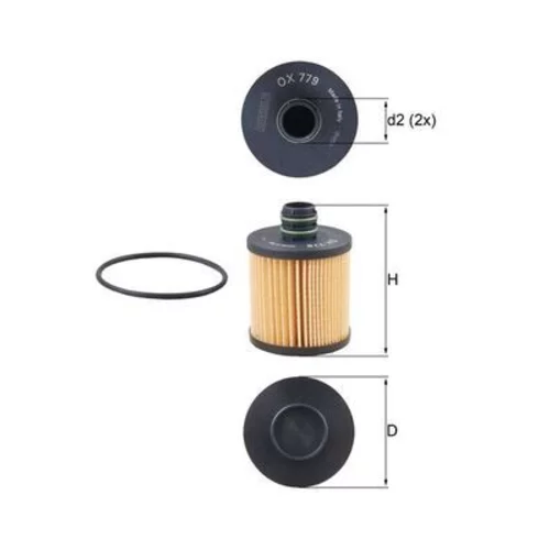 Olejový filter KNECHT OX 779D (KNECHT - Mahle) - obr. 3