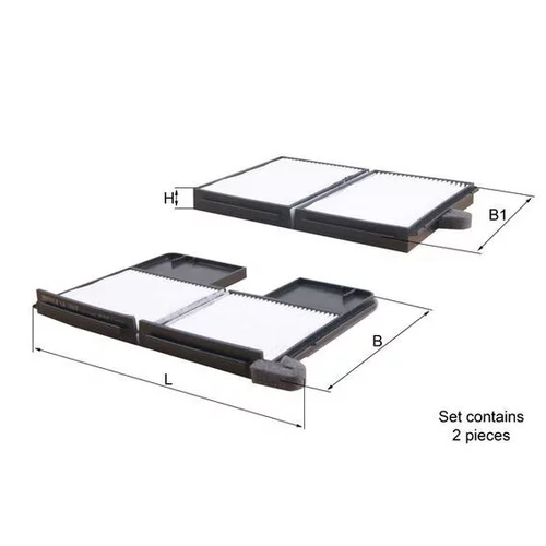 Filter vnútorného priestoru KNECHT LA 186/S (KNECHT - Mahle) - obr. 1