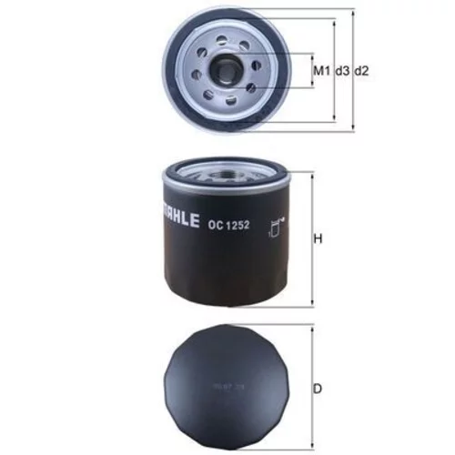 Olejový filter KNECHT OC 1252 (KNECHT - Mahle) - obr. 2