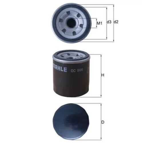 Olejový filter KNECHT OC 996 (KNECHT - Mahle) - obr. 2