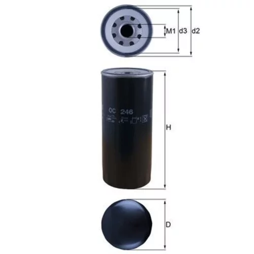 Olejový filter KNECHT OC 246 (KNECHT - Mahle) - obr. 2