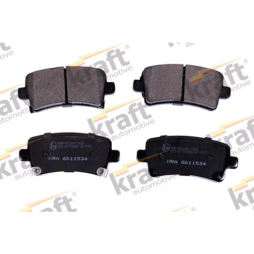 Sada brzdových platničiek kotúčovej brzdy KRAFT AUTOMOTIVE 6011534