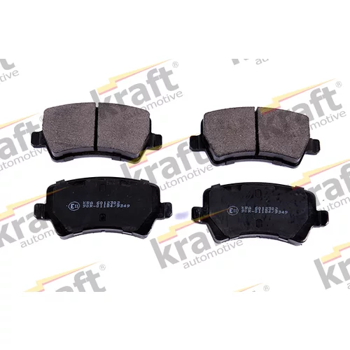 Sada brzdových platničiek kotúčovej brzdy KRAFT AUTOMOTIVE 6012302