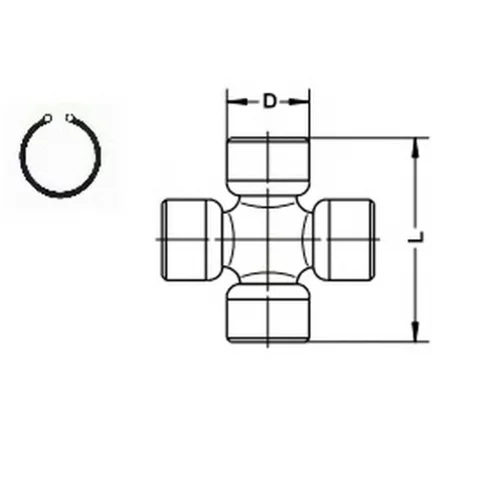 Kĺbový hriadeľ U 130 /LÖBRO/ - obr. 1