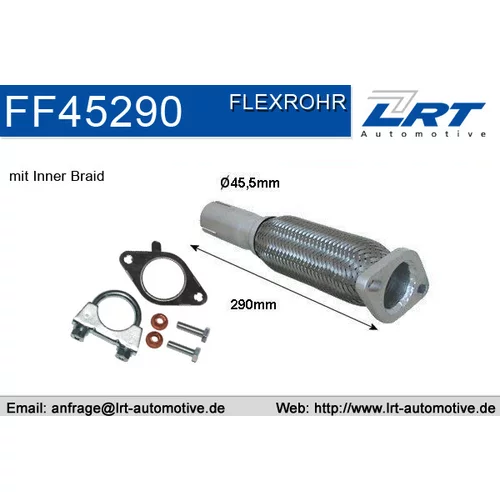 Pružný diel výfuku LRT FF45290
