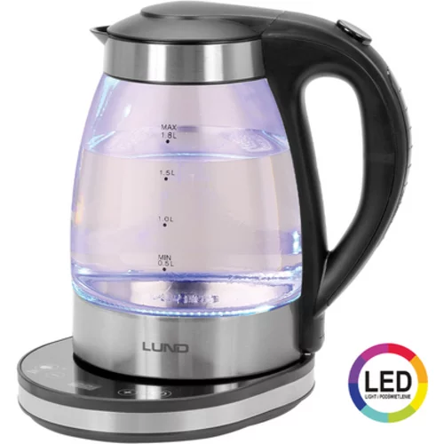 ELEKTRICKÁ SKLENENÁ LED KANVICA 1,8L S NASTAVENÍM TEPLOTY /LUND/ - obr. 2