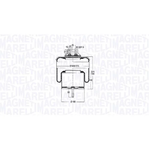 Mech pneumatického pruženia MAGNETI MARELLI 030607020176