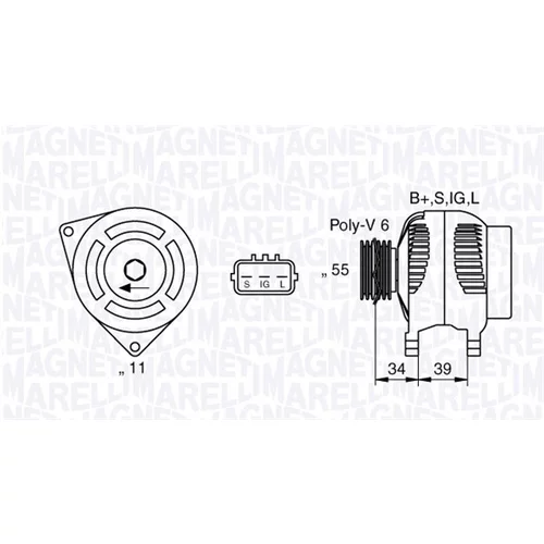 Alternátor MAGNETI MARELLI 063377430010