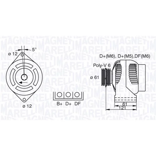 Alternátor MAGNETI MARELLI 063377491010