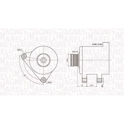 Alternátor 063731559010 (MAGNETI MARELLI) - obr. 1