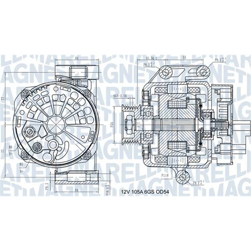 Alternátor MAGNETI MARELLI 063731585210
