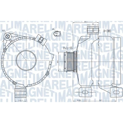 Alternátor MAGNETI MARELLI 063731968010