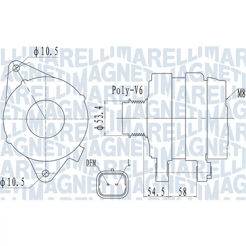 Alternátor 063732142010 (MAGNETI MARELLI)