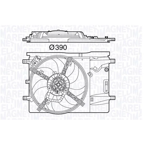 Ventilátor chladenia motora MAGNETI MARELLI 069422576010