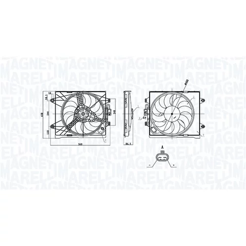 Ventilátor chladenia motora MAGNETI MARELLI 069422894010