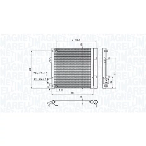 Kondenzátor klimatizácie MAGNETI MARELLI 350203107800