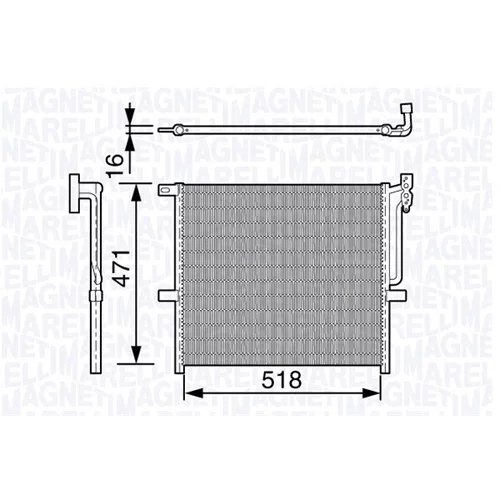 Kondenzátor klimatizácie MAGNETI MARELLI 350203642000
