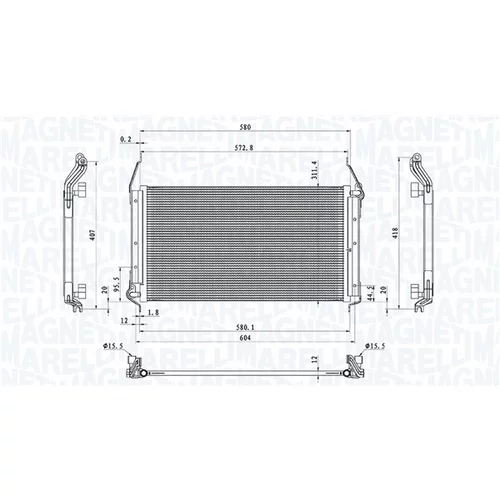 Kondenzátor klimatizácie MAGNETI MARELLI 350203801000