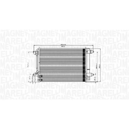 Kondenzátor klimatizácie 350203845000 (MAGNETI MARELLI) - obr. 1