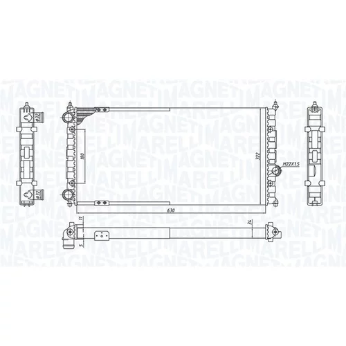 Chladič motora MAGNETI MARELLI 350213187800