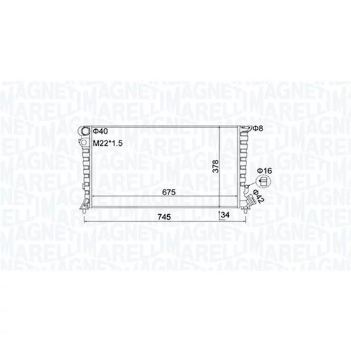 Chladič motora 350213195100 (MAGNETI MARELLI) - obr. 1