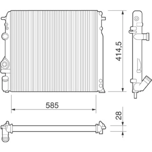 Chladič motora MAGNETI MARELLI 350213264000