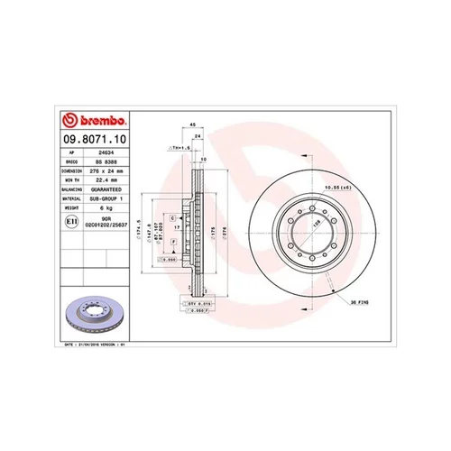 Brzdový kotúč MAGNETI MARELLI 360406034400