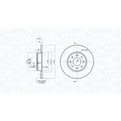 Brzdový kotúč 360406079001 (MAGNETI MARELLI)