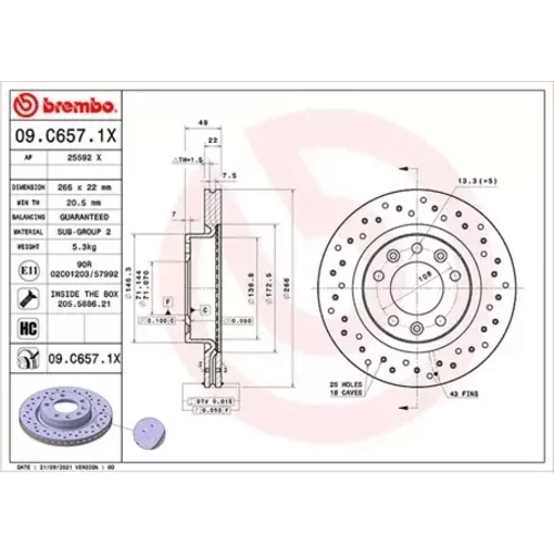 Brzdový kotúč MAGNETI MARELLI 360406176902