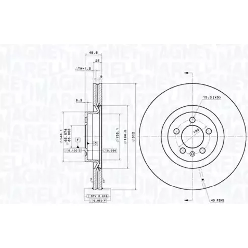 Brzdový kotúč MAGNETI MARELLI 360406194801