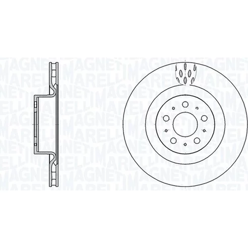 Brzdový kotúč MAGNETI MARELLI 361302040919