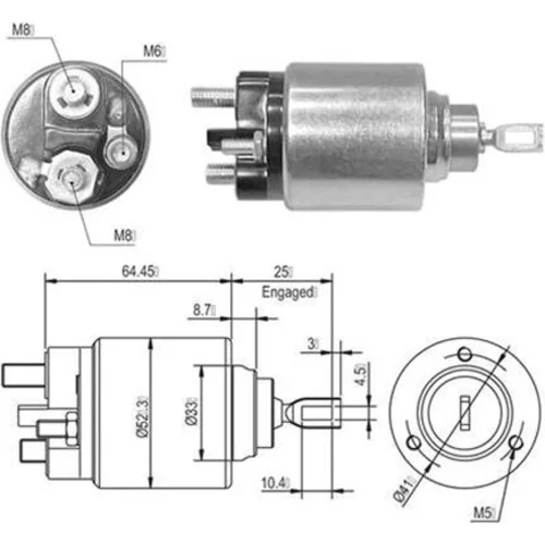 Elektromagnetický spínač pre štartér MAGNETI MARELLI 940113050010