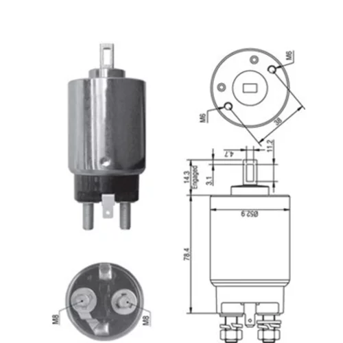 Elektromagnetický spínač pre štartér MAGNETI MARELLI 940113050350